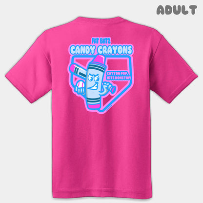 Candy Crayon Mascots Adult Tee