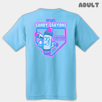 Candy Crayon Mascots Adult Tee