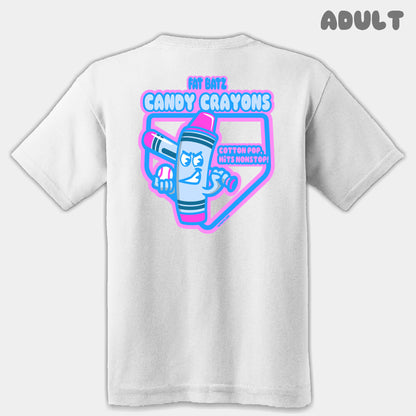 Candy Crayon Mascots Adult Tee