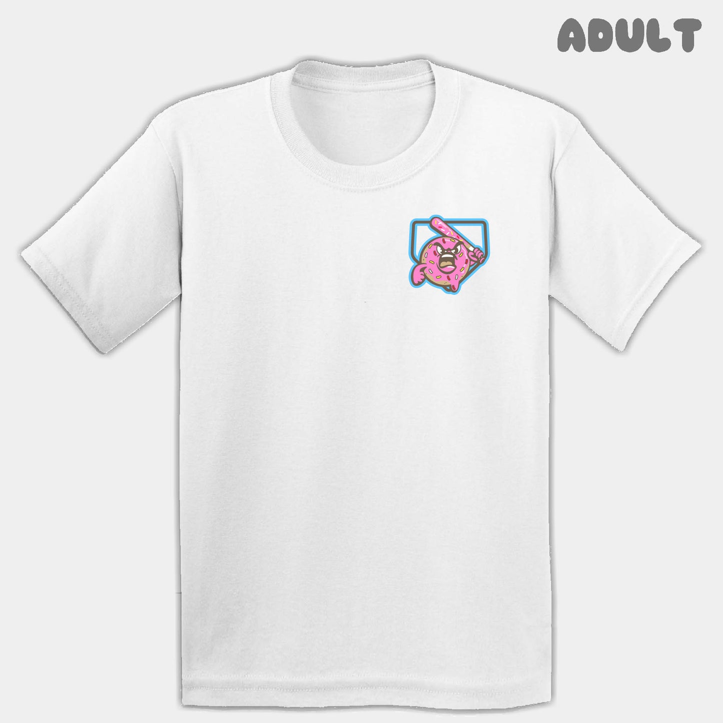 Pink Donuts Mascots Adult Tee