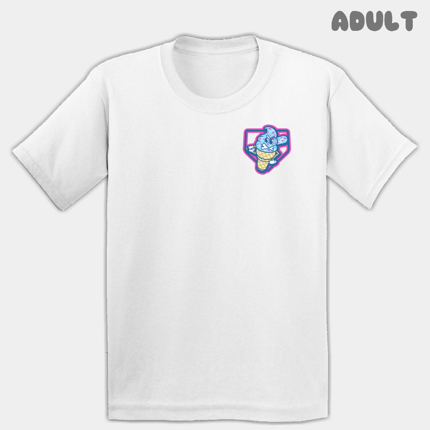 Ice Cream Drips Mascots Adult Tee