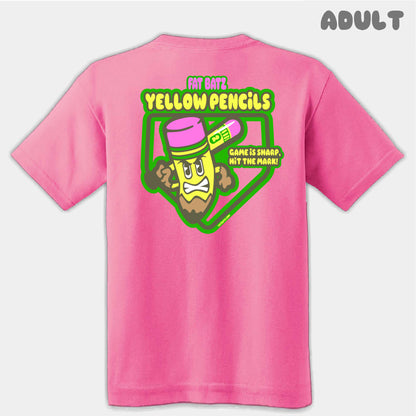 Yellow Pencils Mascots Adult Tee