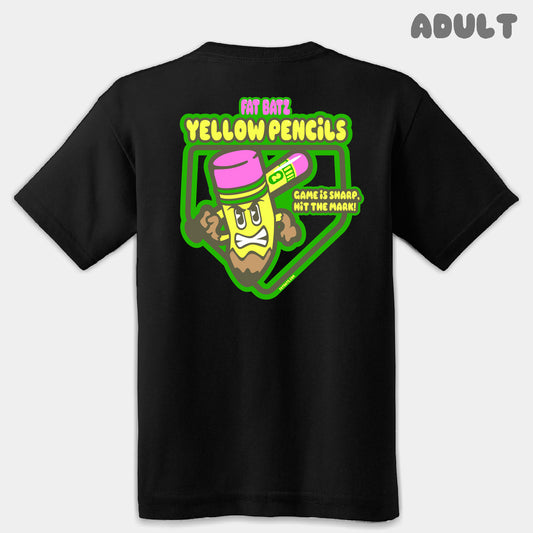 Yellow Pencils Mascots Adult Tee