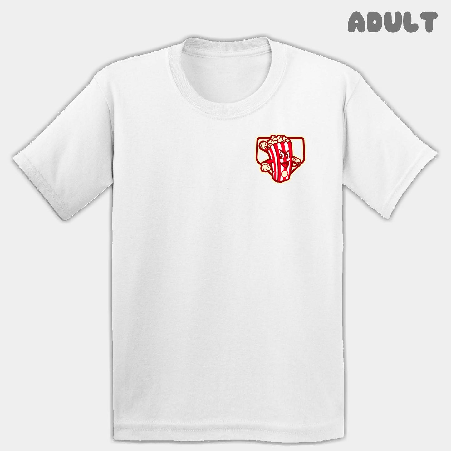 Salty Popcorns Mascots Adult Tee