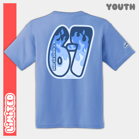 Blazing Blue six seven Youth Tee