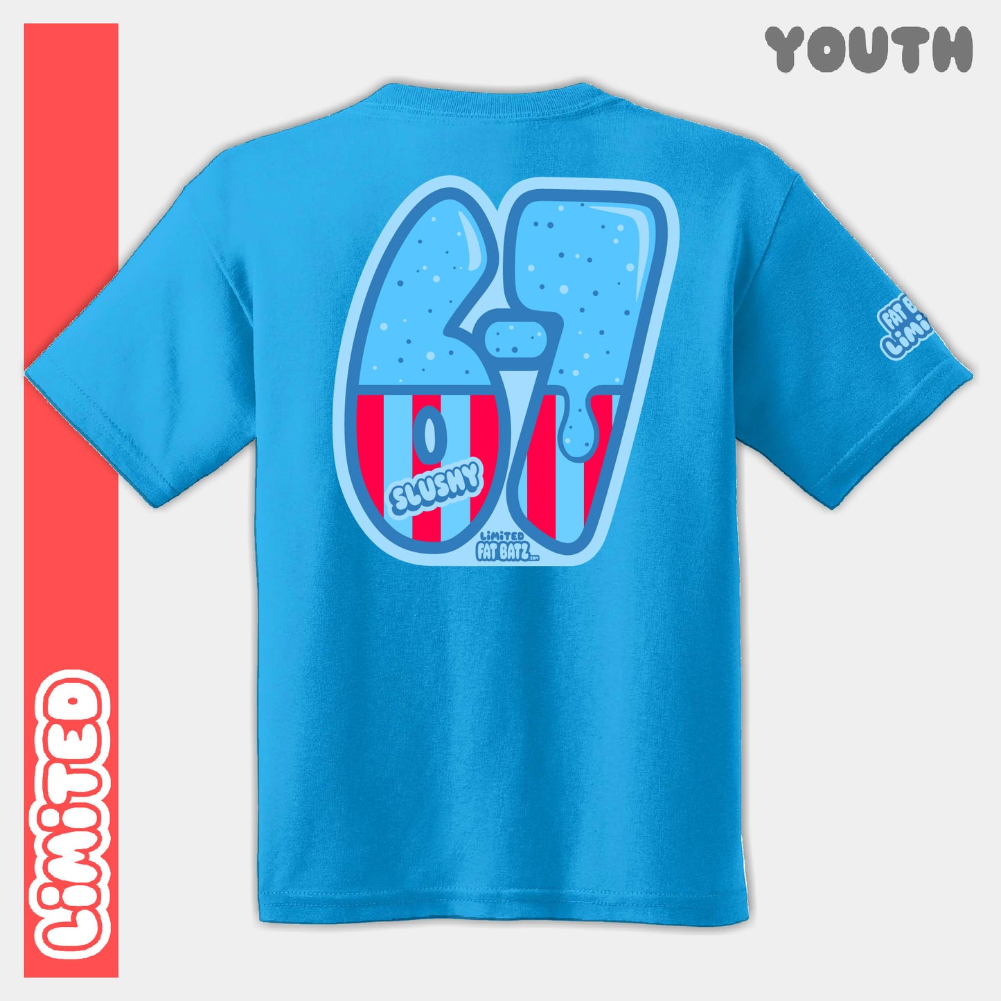 Blue Slushy Six Seven Youth Tee