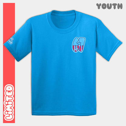 Blue Slushy Six Seven Youth Tee