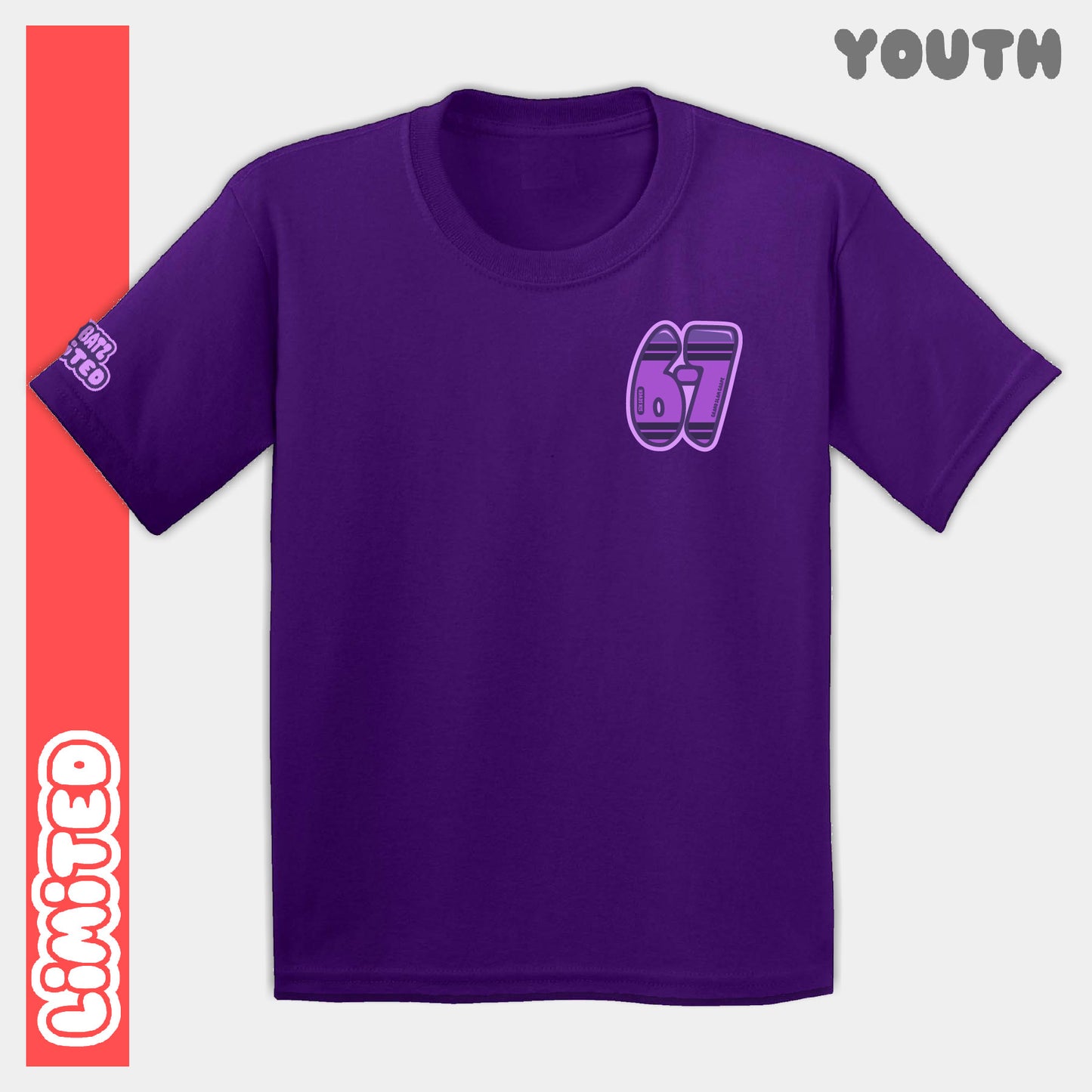 Purple Crayon Six Seven Youth Tee