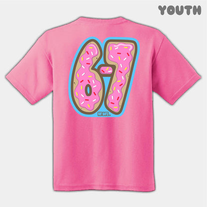 Pink Donuts Six Seven Youth Tee