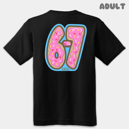 Pink Donuts Six Seven Adult Tee