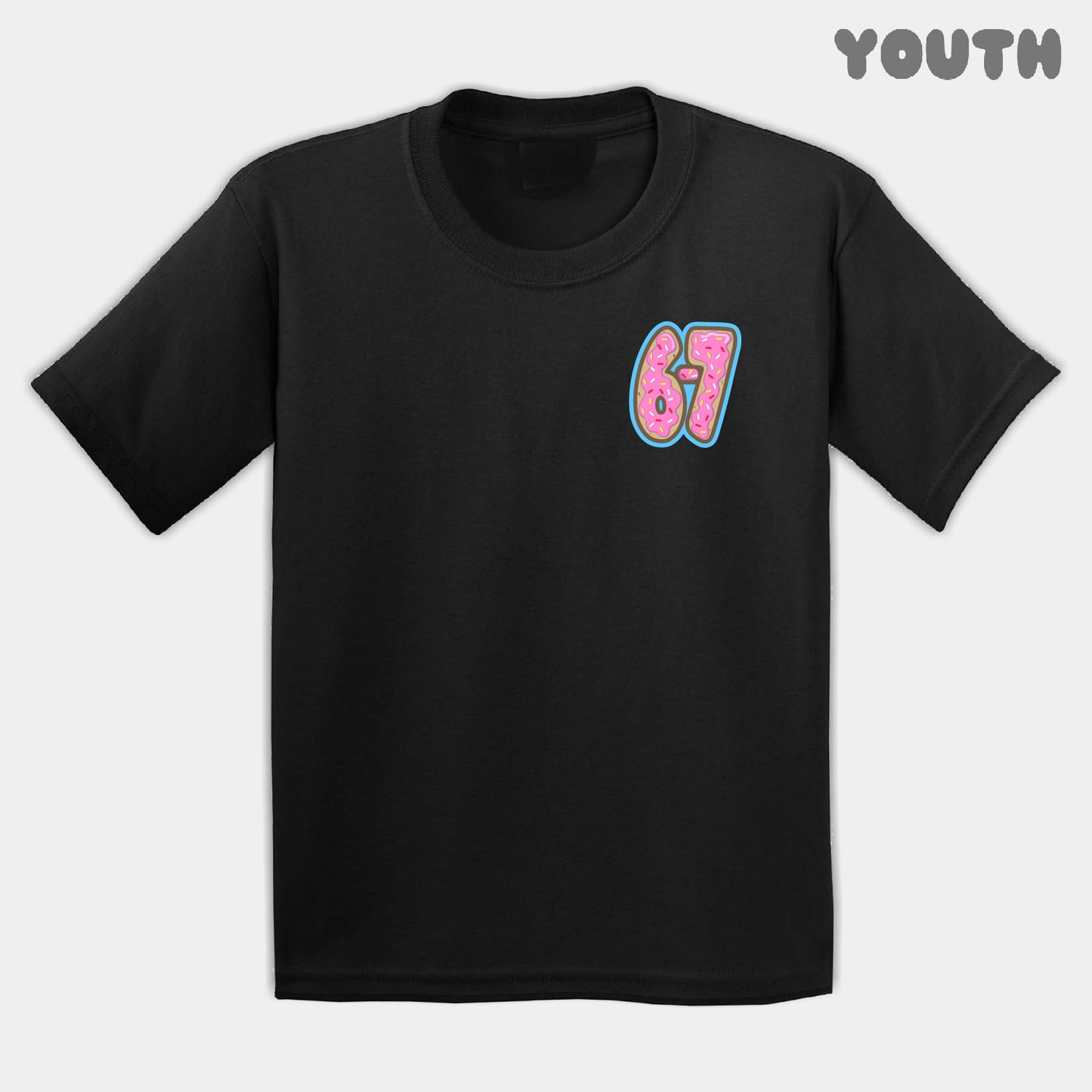 Pink Donuts Six Seven Youth Tee