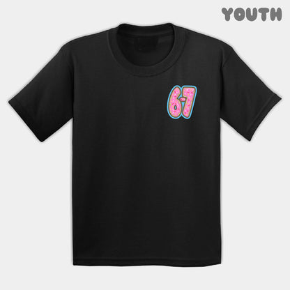 Pink Donuts Six Seven Youth Tee
