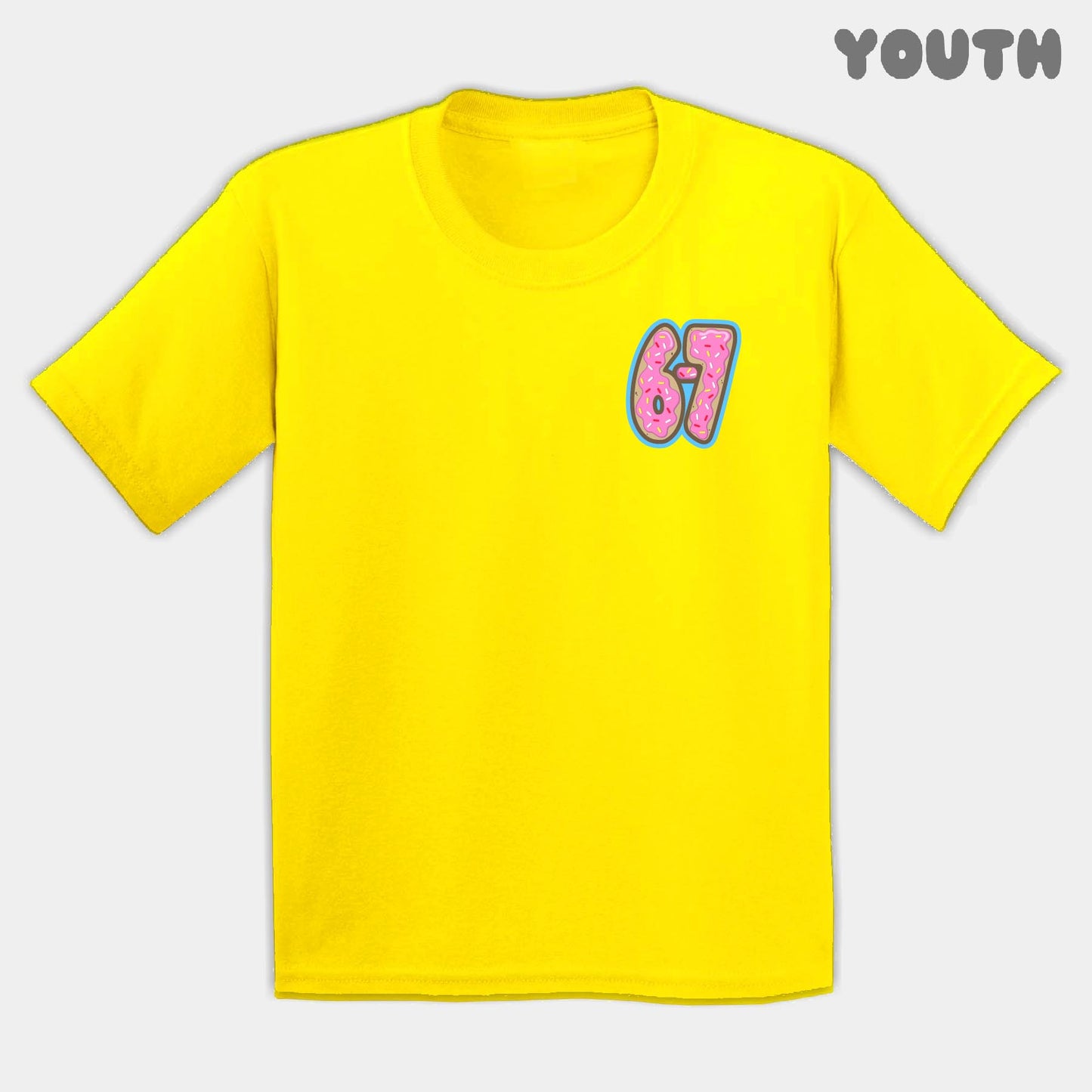 Pink Donuts Six Seven Youth Tee