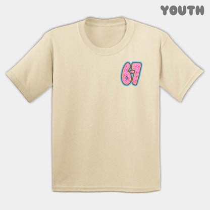 Pink Donuts Six Seven Youth Tee