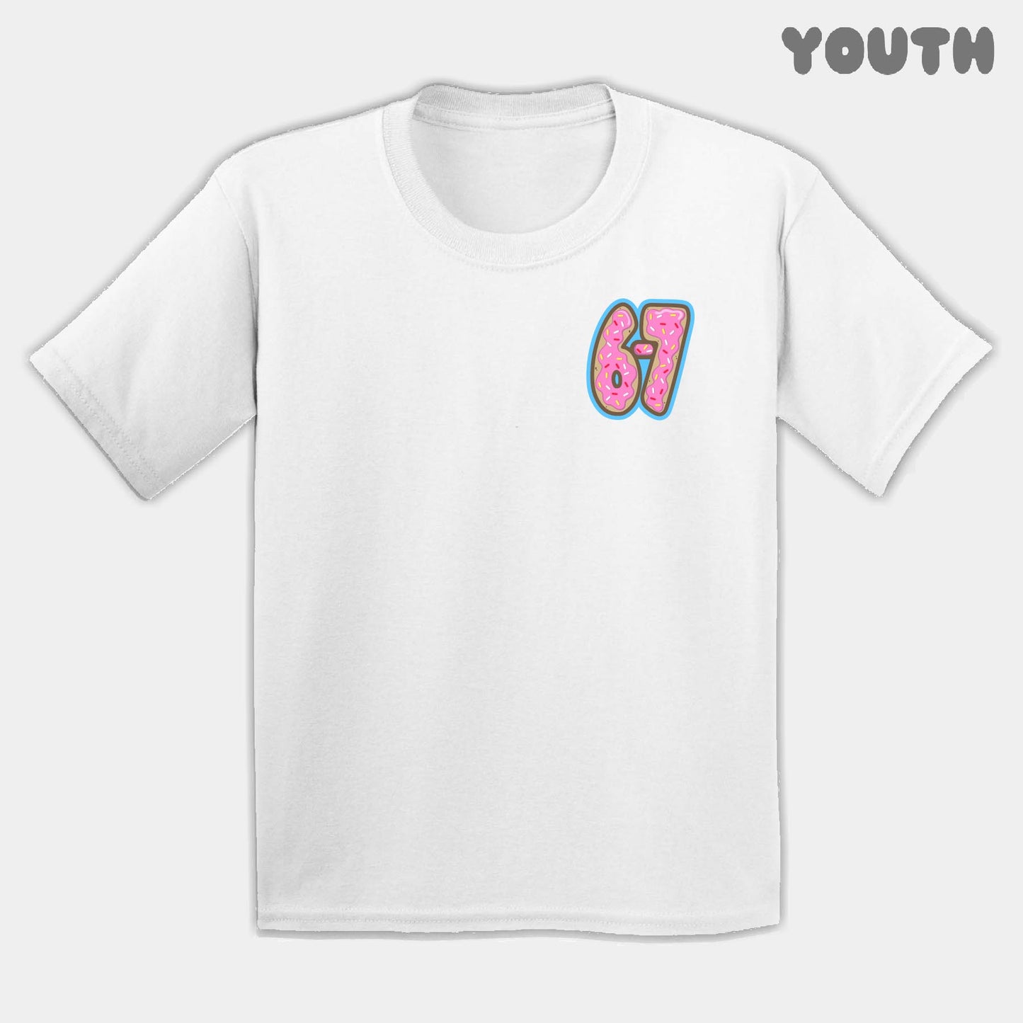 Pink Donuts Six Seven Youth Tee