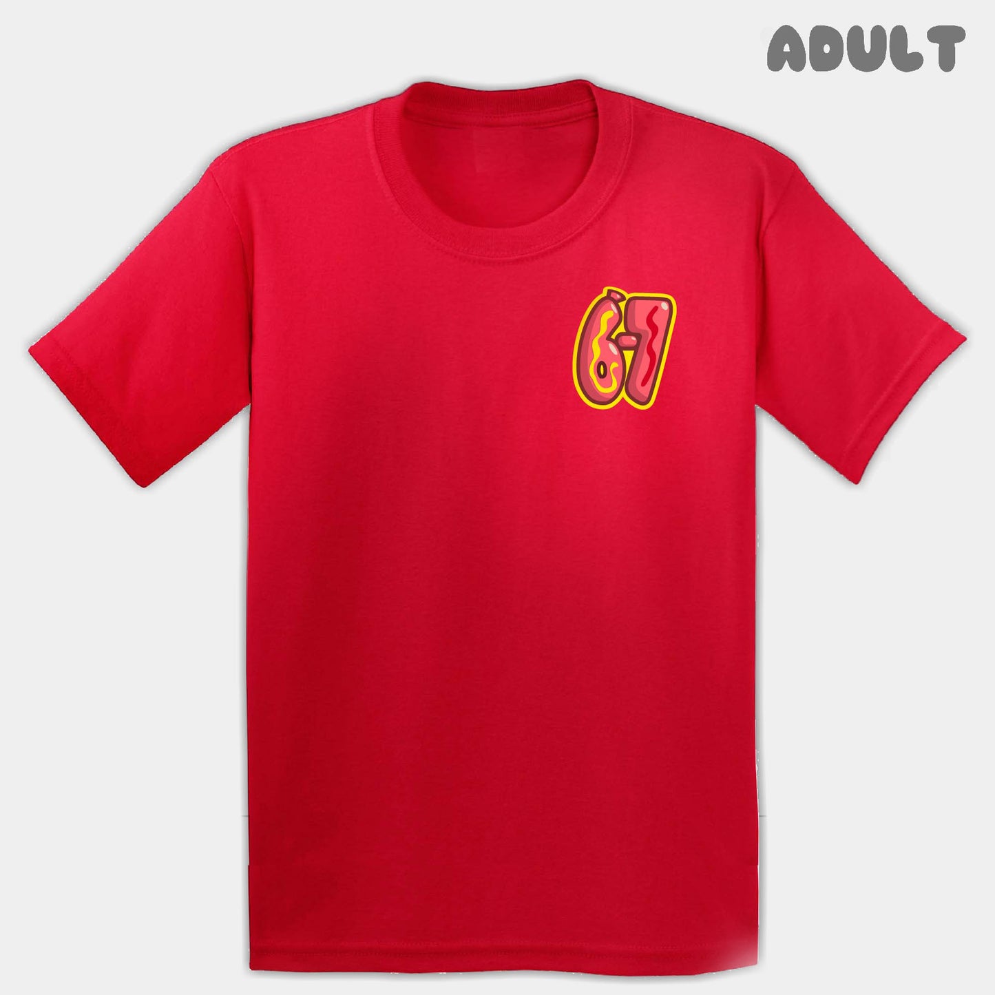 Hot Dog Six Seven Adult Tee
