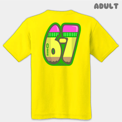 Yellow Pencil Six Seven Adult Tee