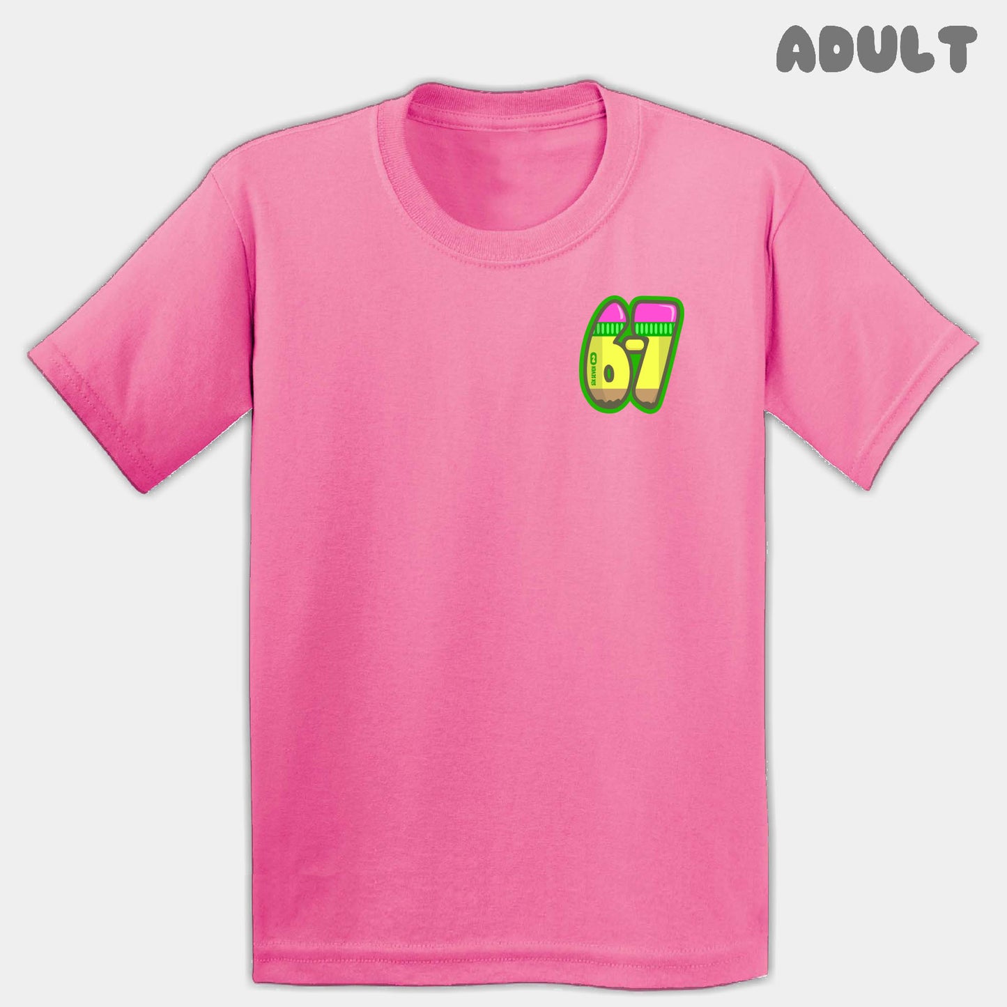Yellow Pencil Six Seven Adult Tee