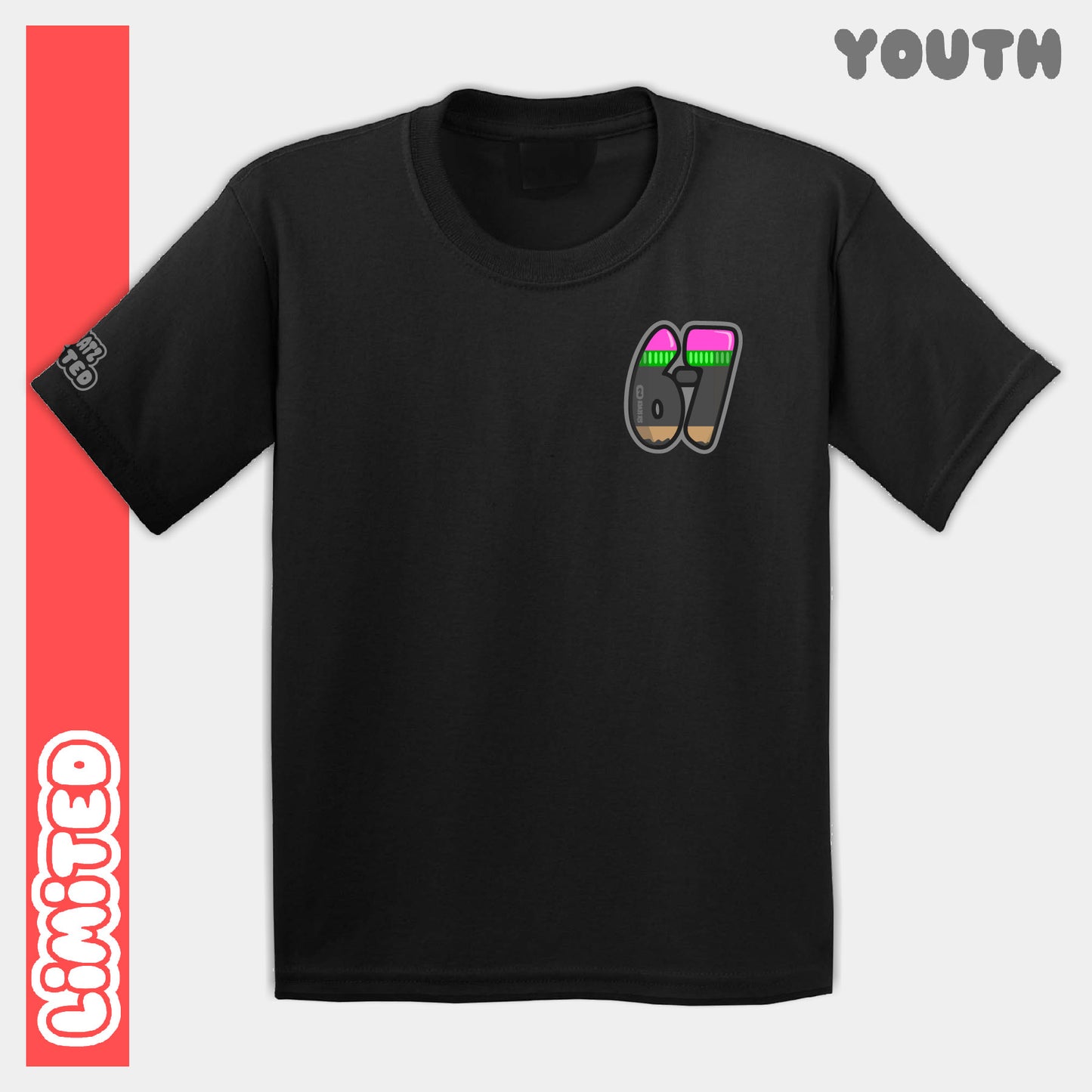 Black Pencil Six Seven Youth Tee