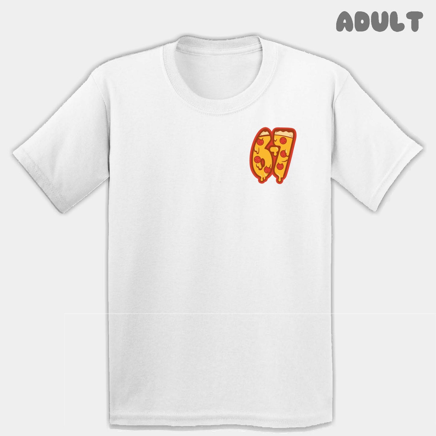 Pepperoni Pizza Six Seven Adult Tee