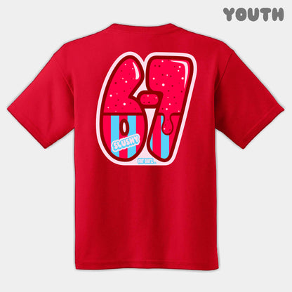 Red Slushy Six Seven Youth Tee