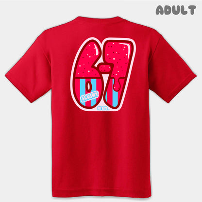 Red Slushy Six Seven Adult Tee
