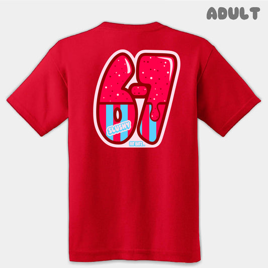 Red Slushy Six Seven Adult Tee