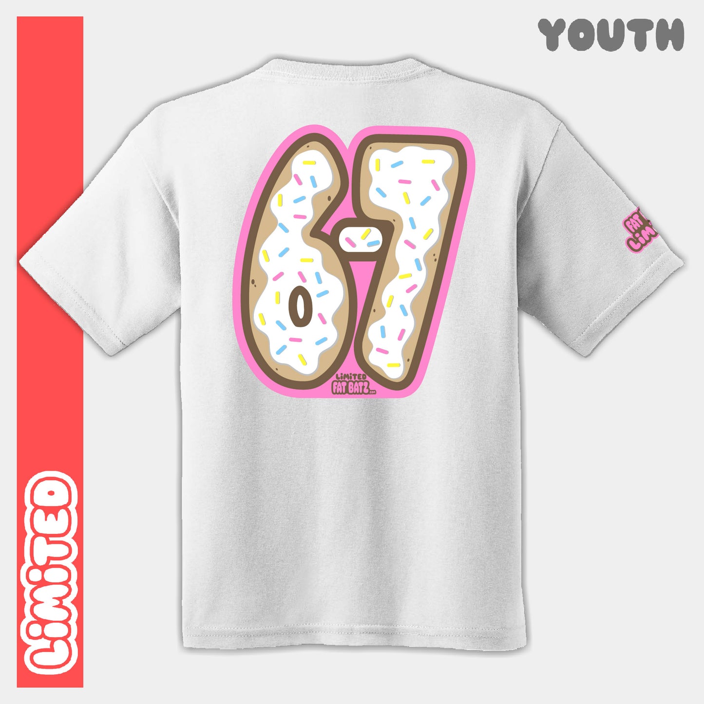 White donuts Six Seven Youth Tee