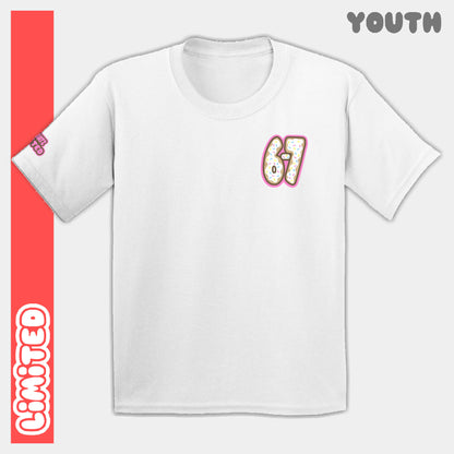 White donuts Six Seven Youth Tee